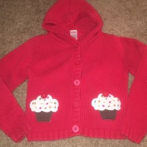 Red Gymboree size 6 girls cupcake red sweater